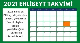 2021 Ehlibeyt Takvimi Önemli Günler